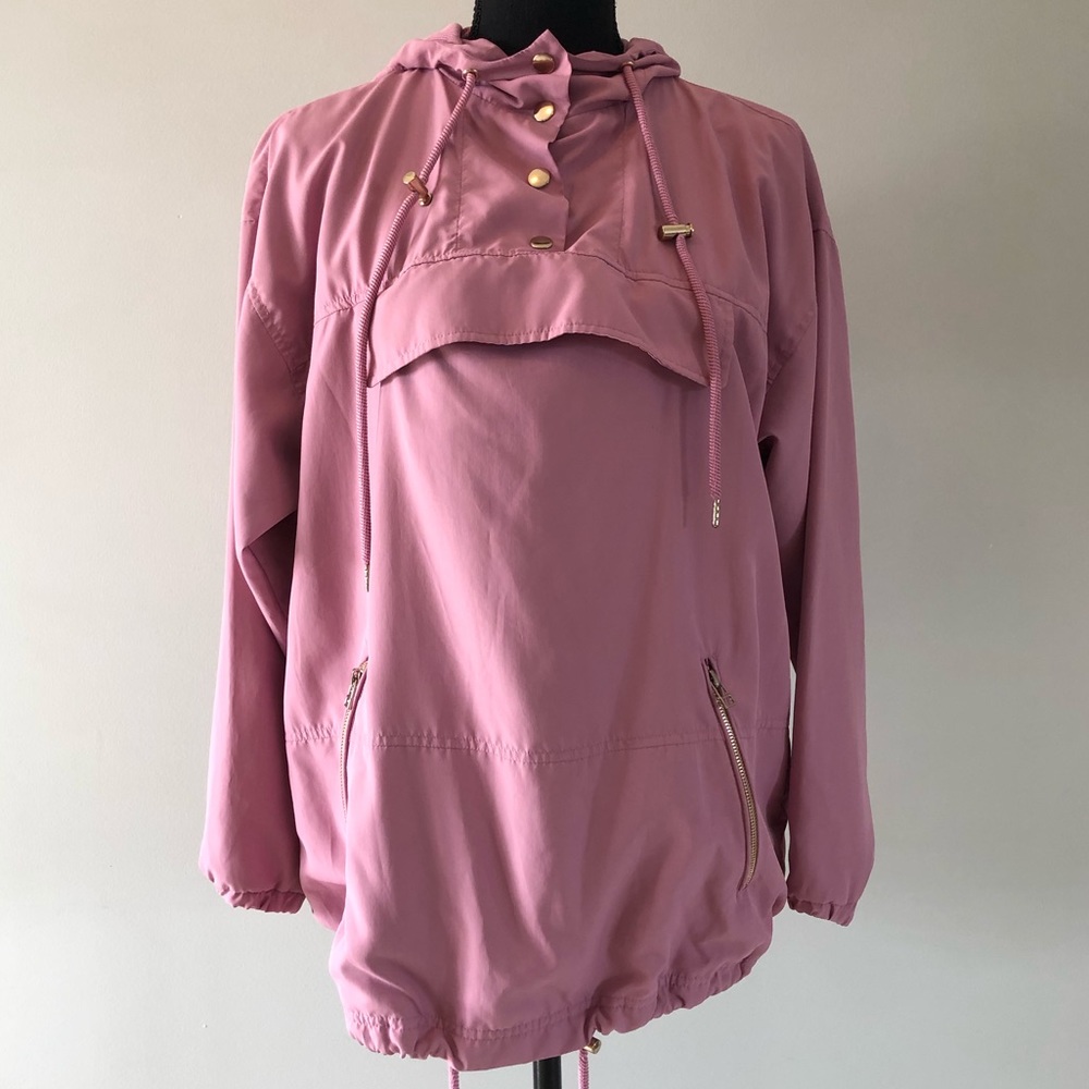 Women’s Forever 21 LA Pink Pullover hooded windbreaker jacket size S
